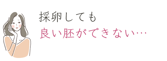 採卵しても良い胚ができない…